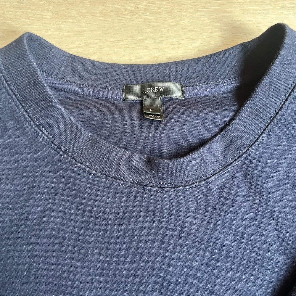 J. Crew sweatshirt with sequin hem 3/4 sleeve - Picture 3 of 4